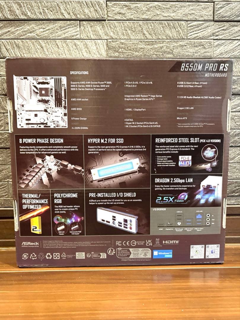 AMD B550チップセット マザーボード B550M Pro RS