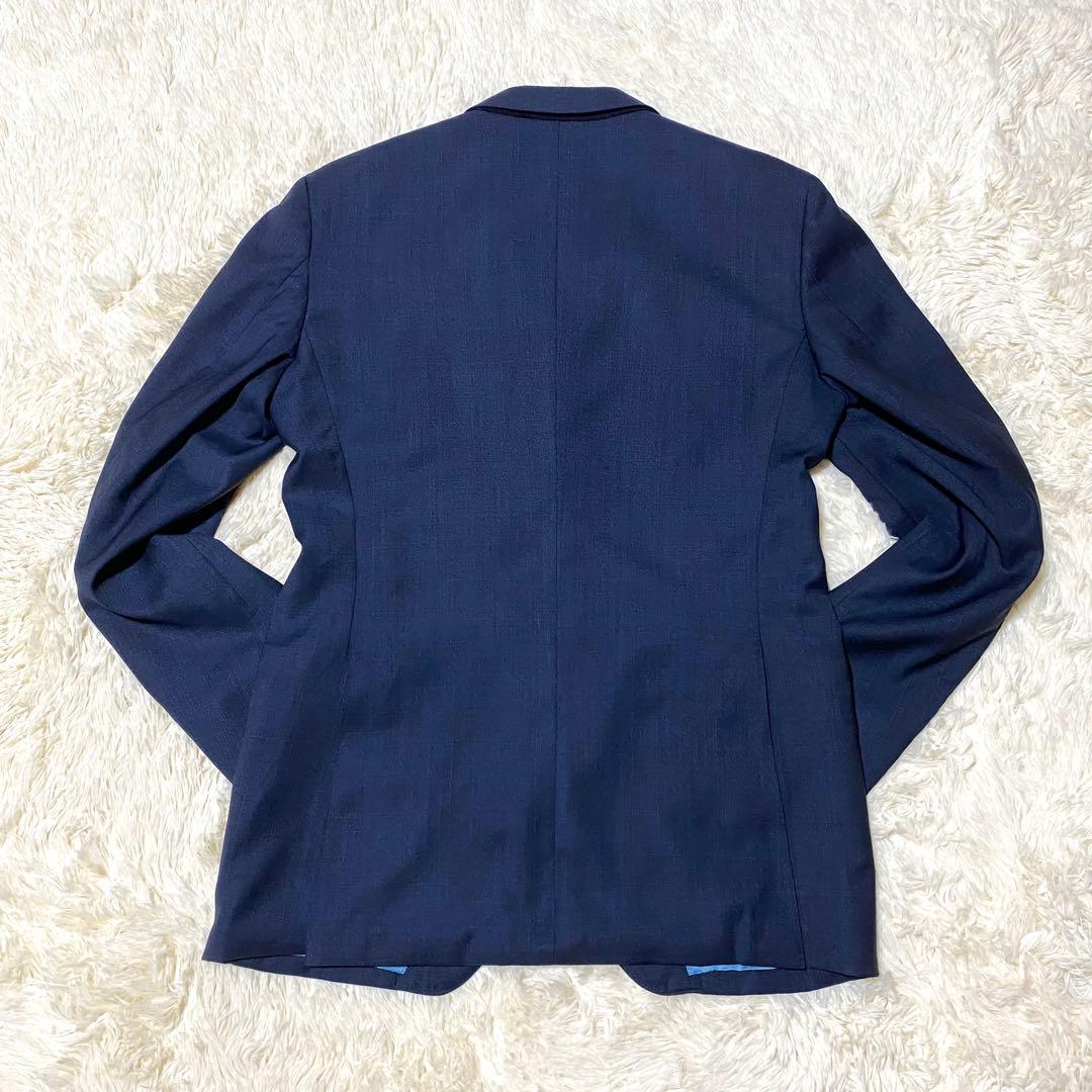 【XL】麻布テーラー ロロピアーナ★ビジネスジャケット★濃紺 スーパー130's