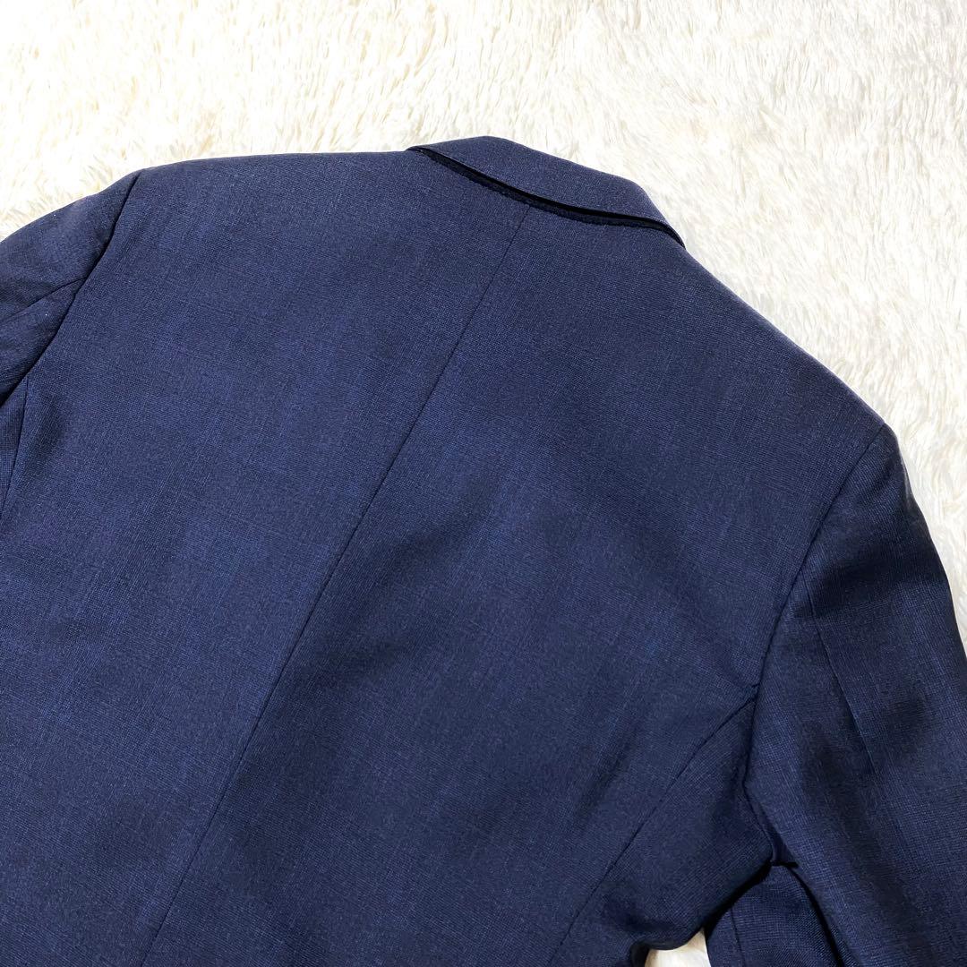 【XL】麻布テーラー ロロピアーナ★ビジネスジャケット★濃紺 スーパー130's