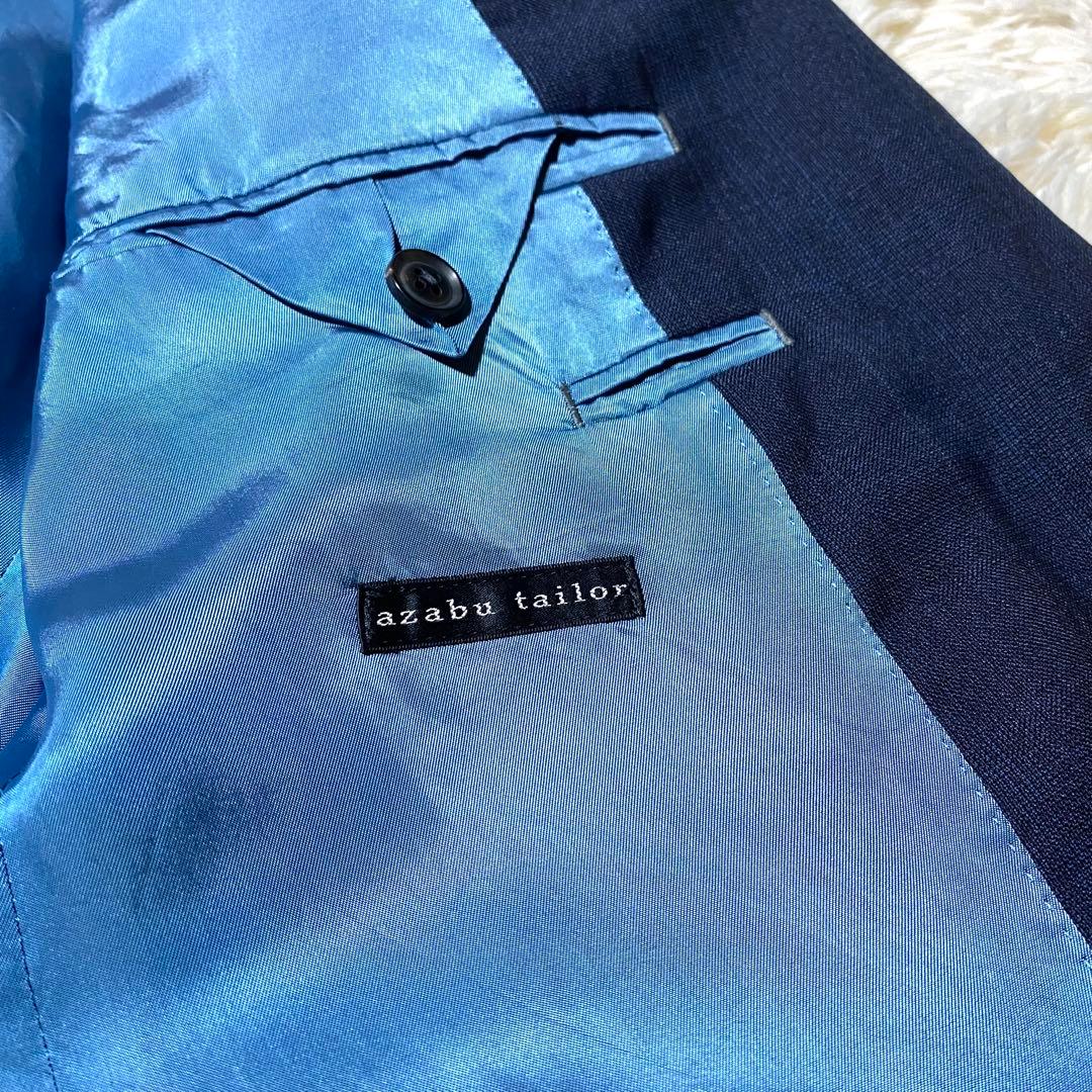 【XL】麻布テーラー ロロピアーナ★ビジネスジャケット★濃紺 スーパー130's