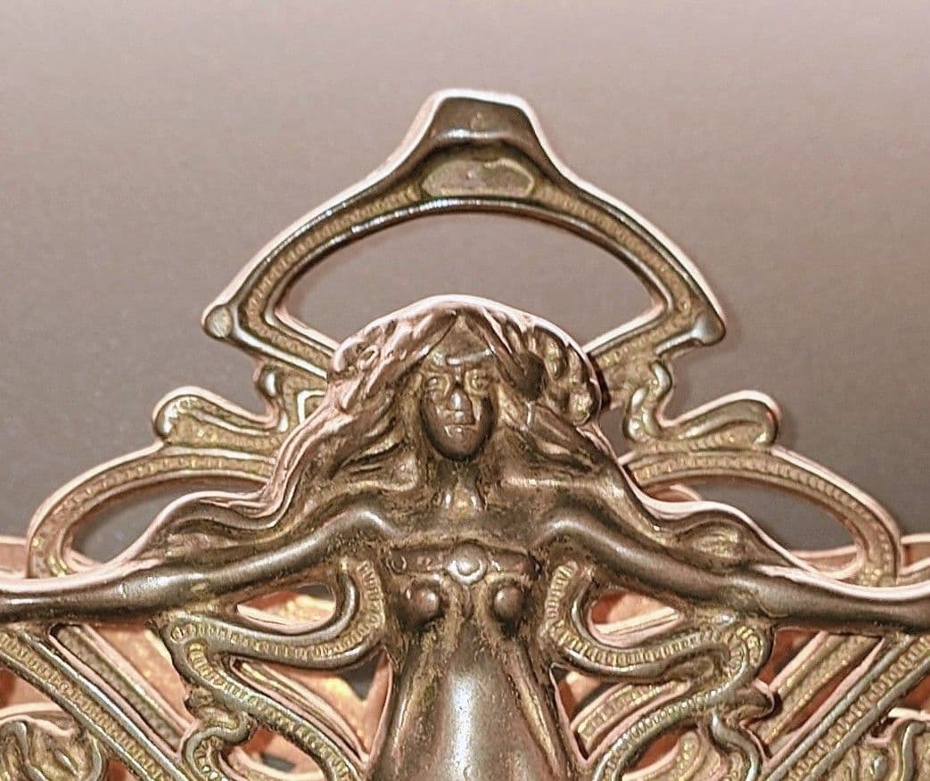 アールヌーボー風ブロンズナプキンスタンド　レターラック　アンティーク