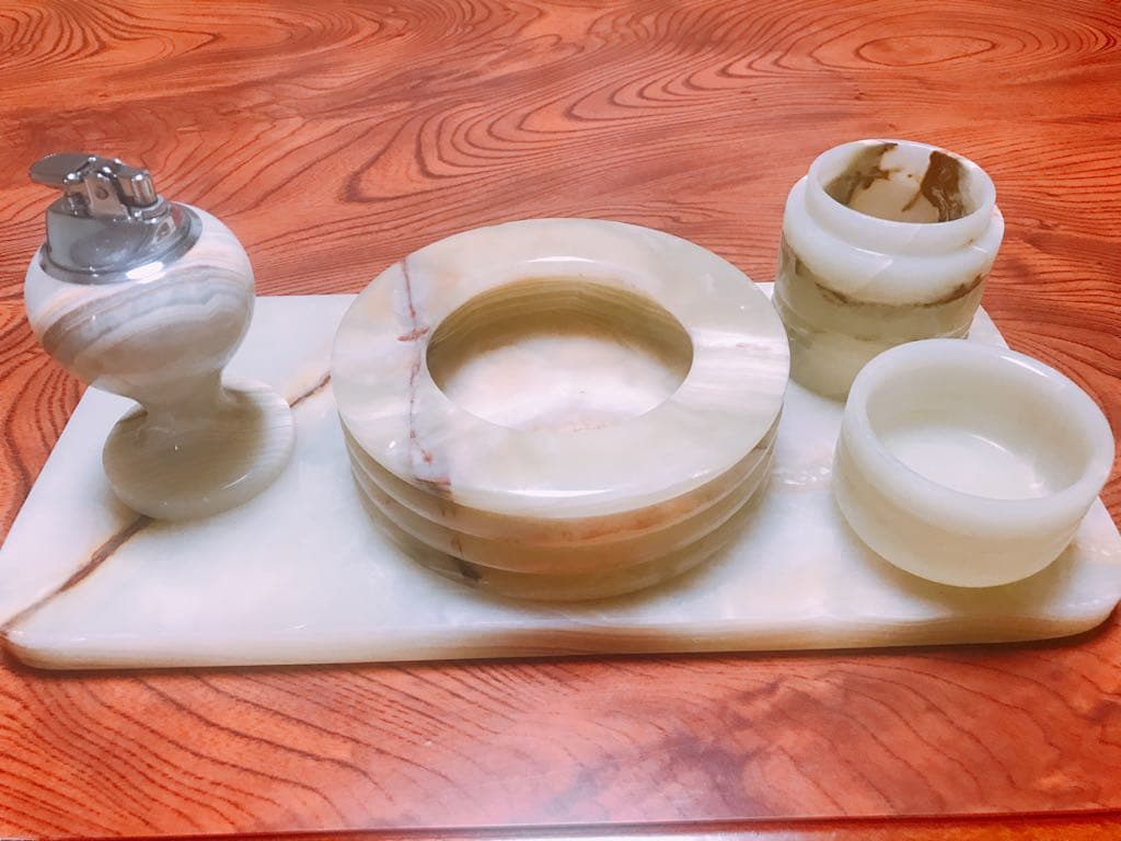 大理石灰皿セット
