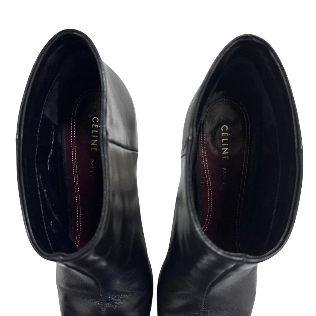 希少◎CELINE フィービー期 シャンデリアヒール ブーティー 35 ブラック