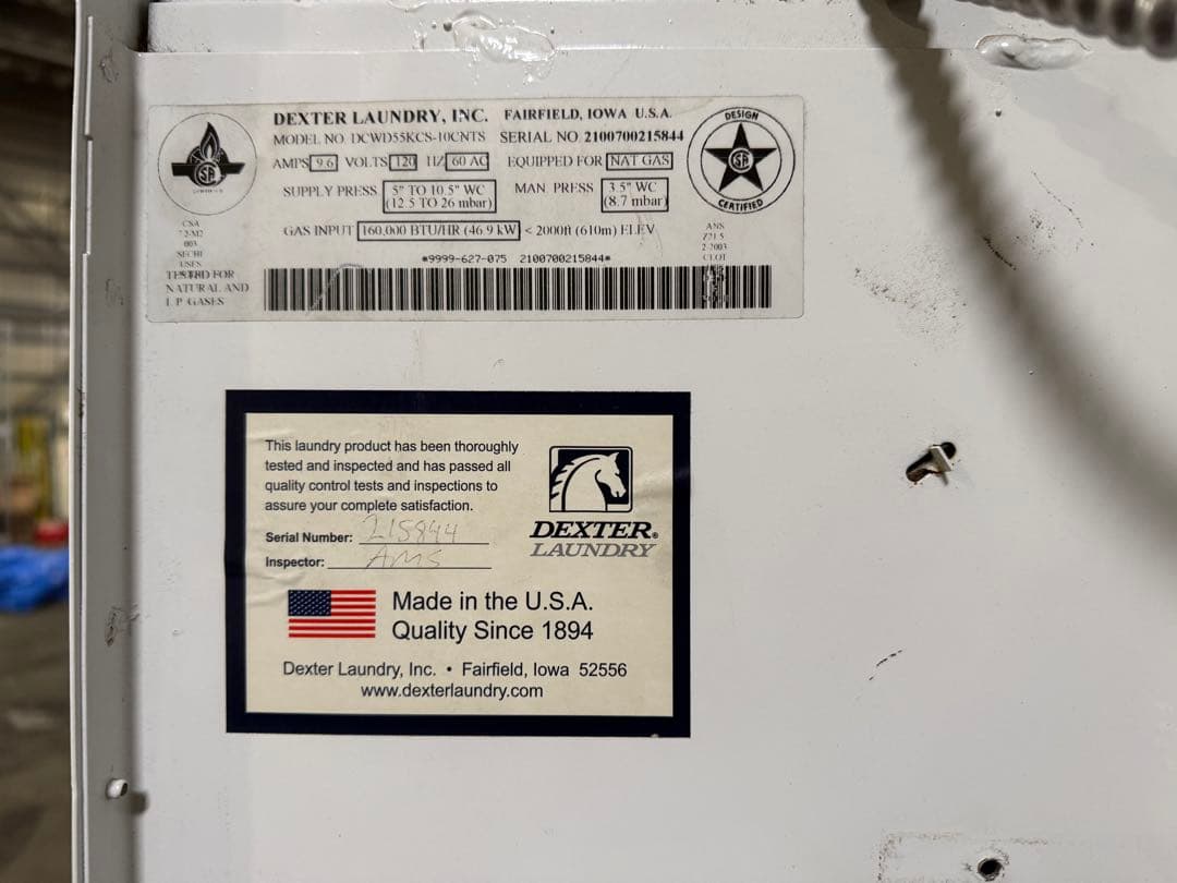 札幌 引取限定 業務用ガス乾燥機 25kg DEXTAR デクスター