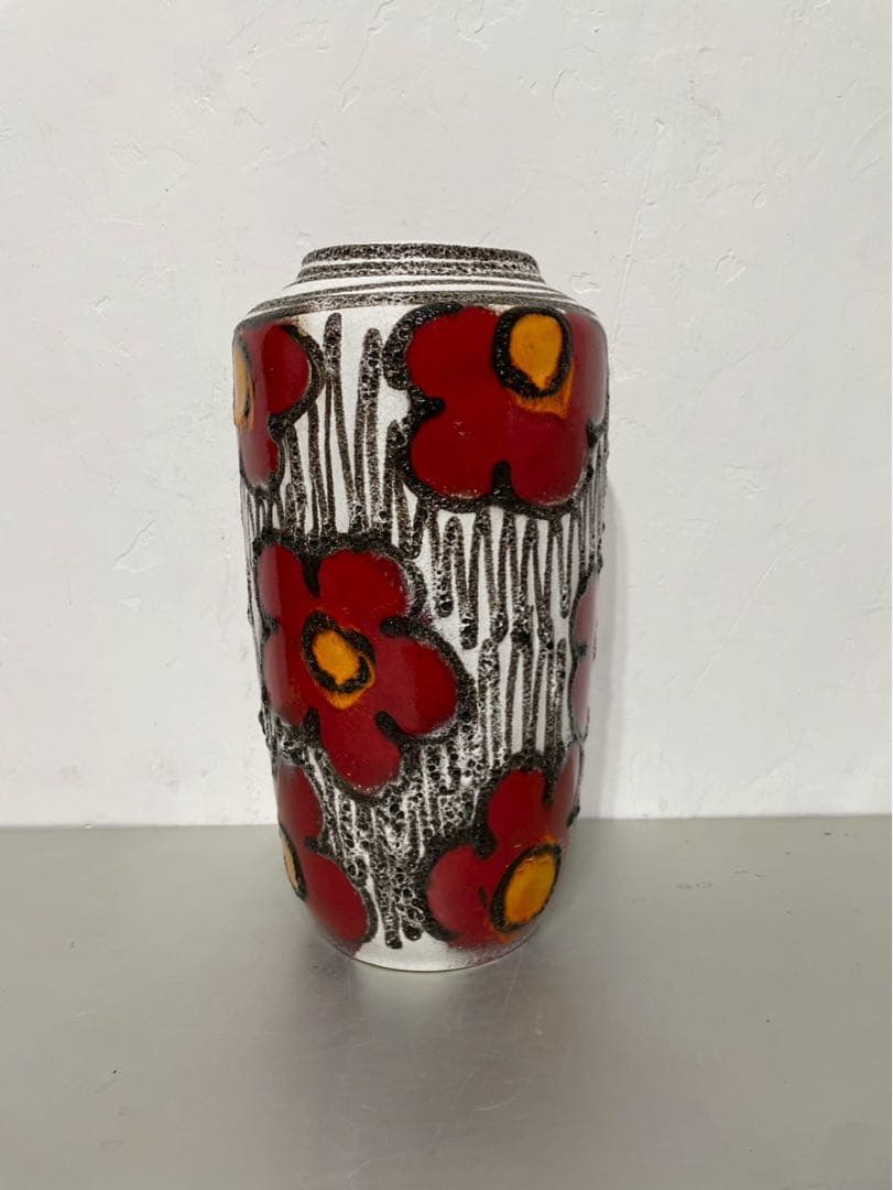 西ドイツ製 Fat Lava アンティーク フラワーベース 花瓶 517-38