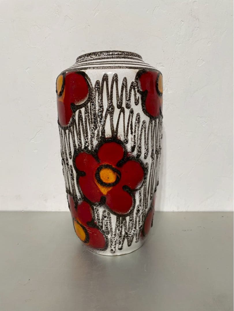 西ドイツ製 Fat Lava アンティーク フラワーベース 花瓶 517-38