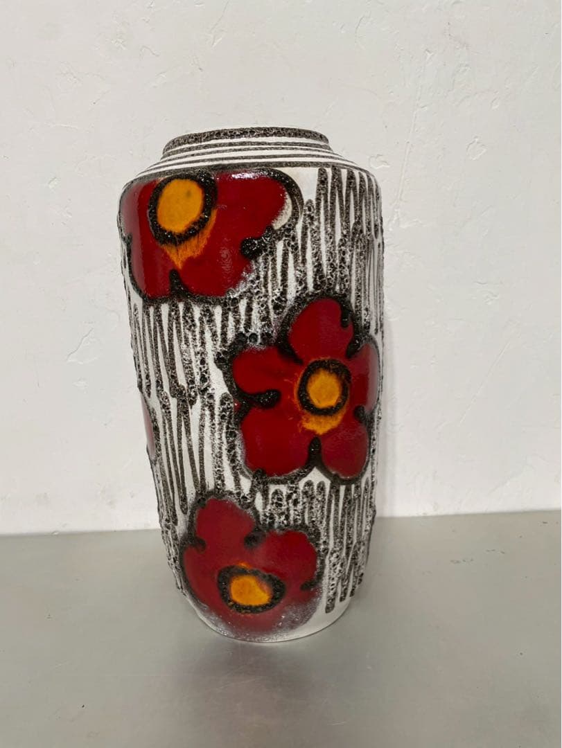 西ドイツ製 Fat Lava アンティーク フラワーベース 花瓶 517-38