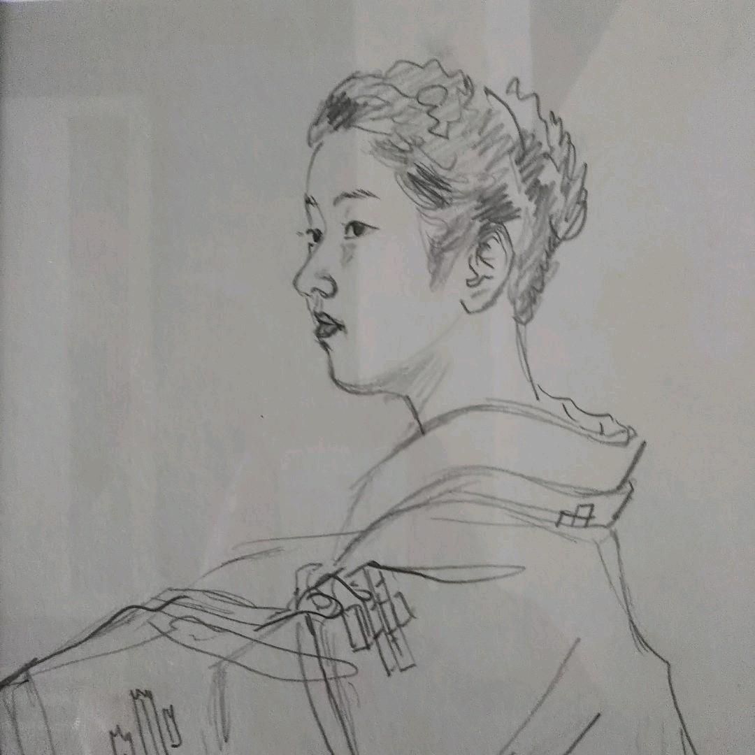 伊東深水 真筆作品 女性像