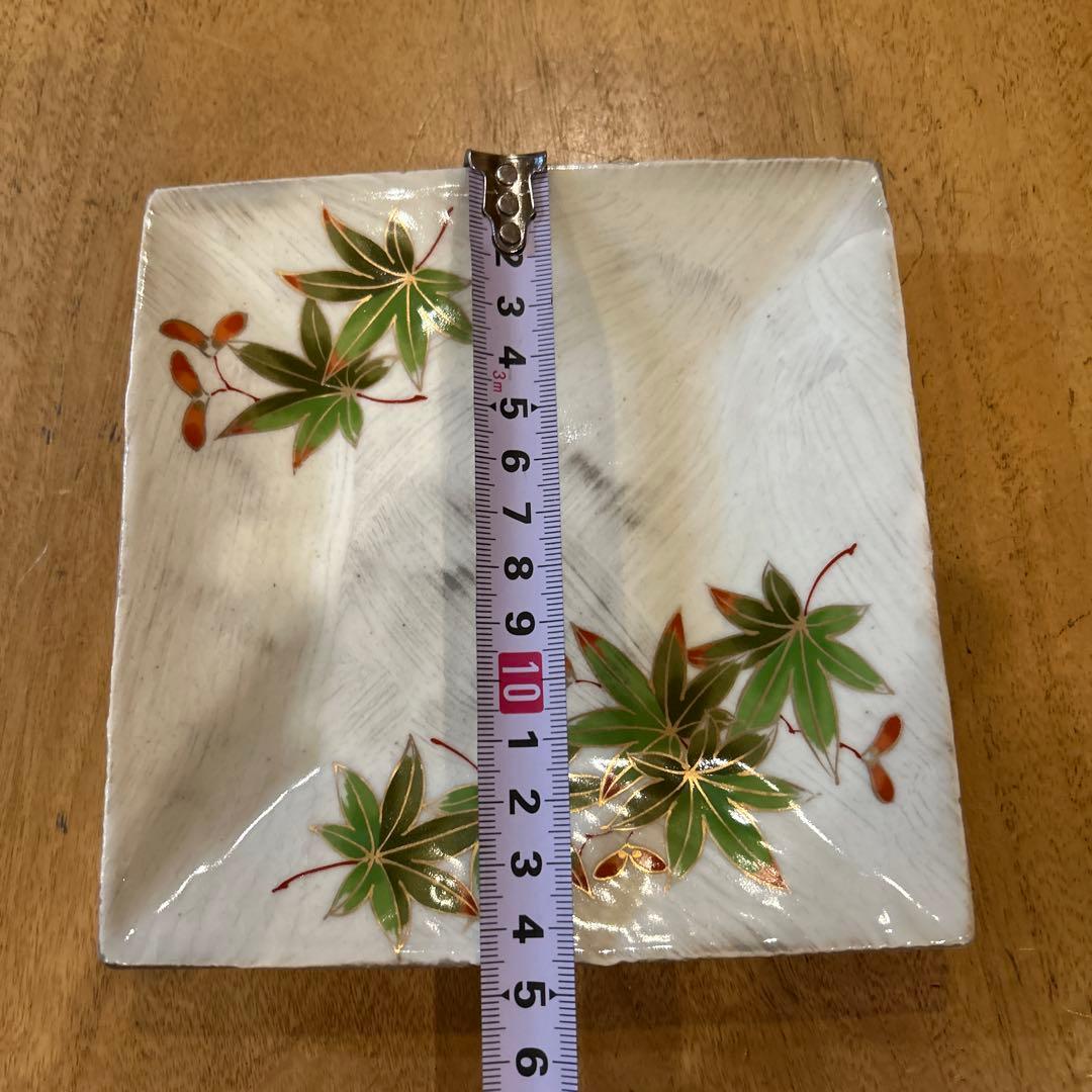 波佐見焼　林九郎窯　四季の景　刷毛目絵付皿　五枚　希少