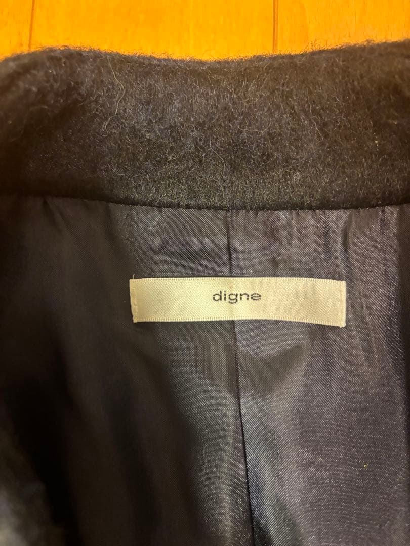 digne shaggy jacket coat ネイビー