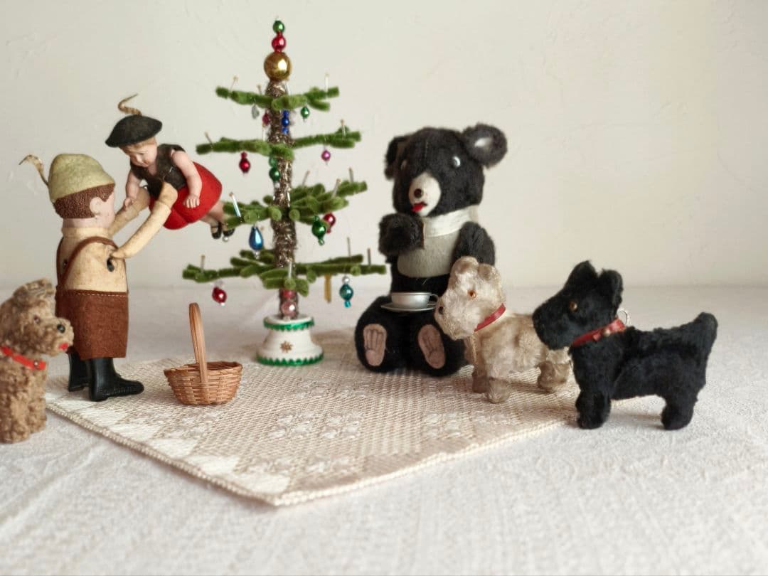 * vintage teria ❀ クリーム色の毛並みの テリアさん