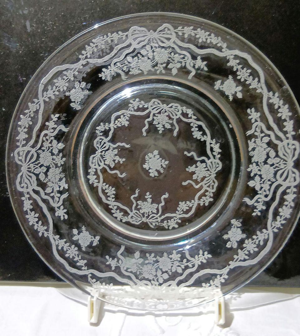 フォストリア　ガラスプレート リボンガーランド　2枚