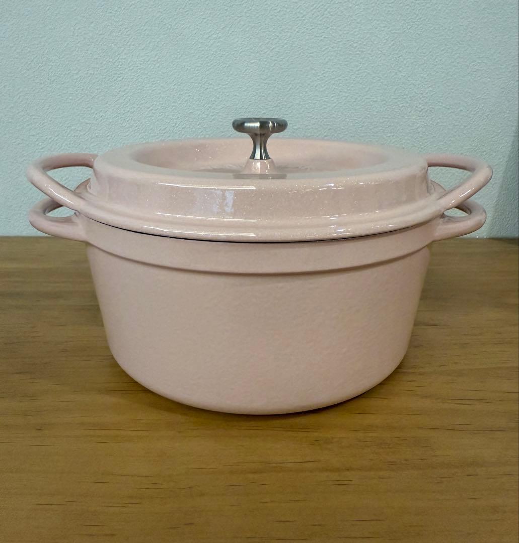 バーミキュラ オーブンポット 18cm パールピンク両手鍋　無水鍋　レシピ本付き