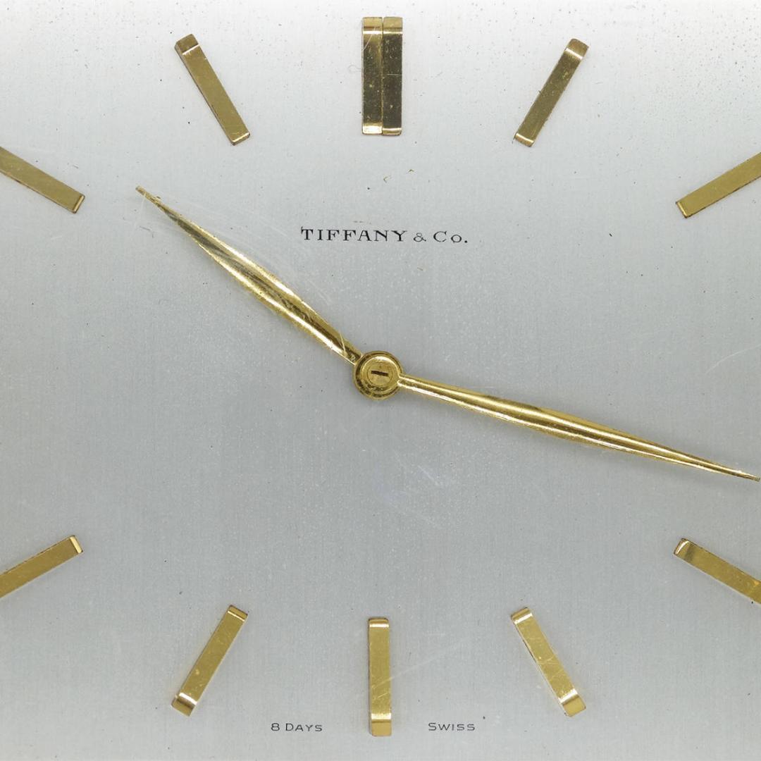 ★Tiffany & Co. 置時計 手巻き 金属製 スイス製 ヴィンテージ