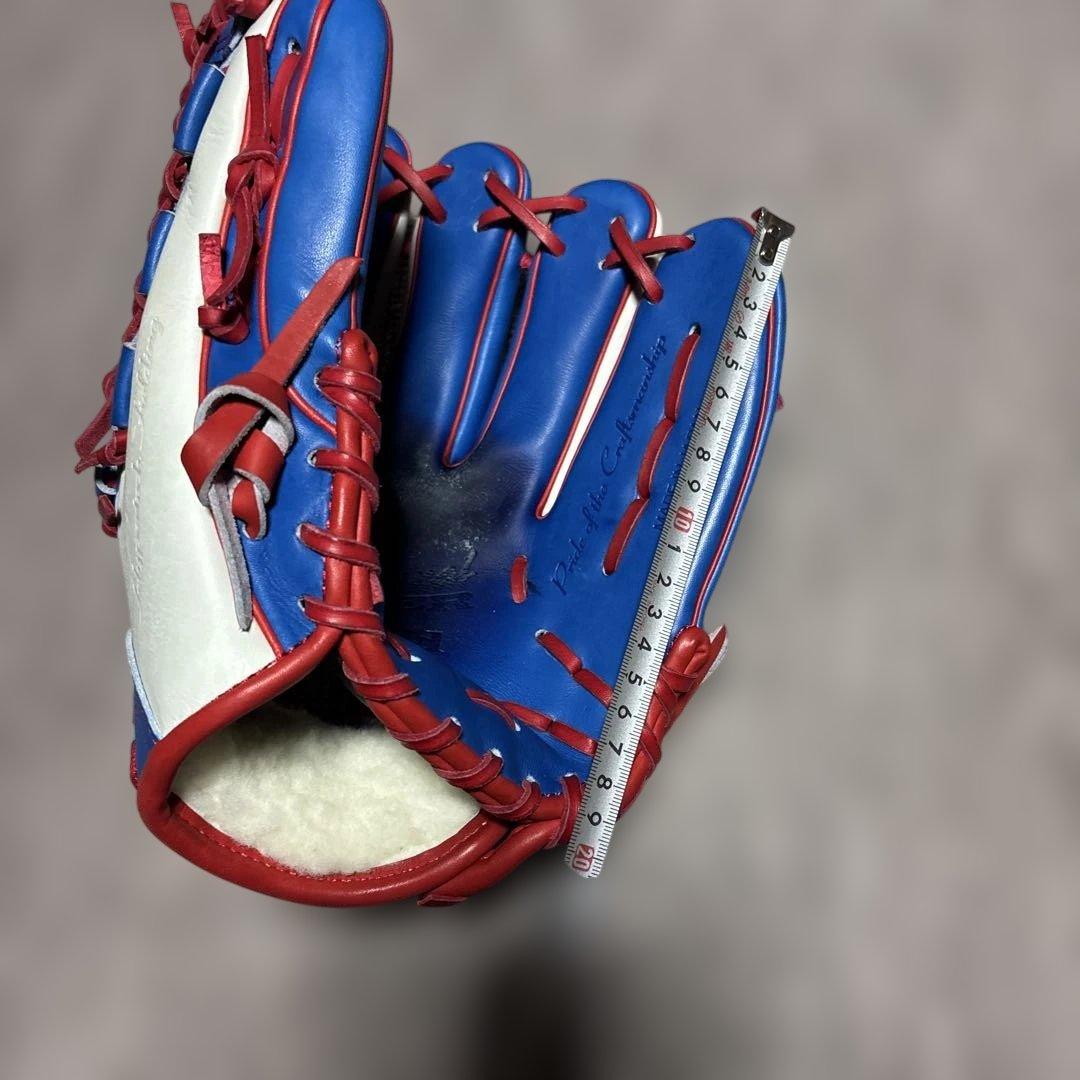 軟式野球オーダーグローブプロフェッショナル 野球グローブ 青白赤