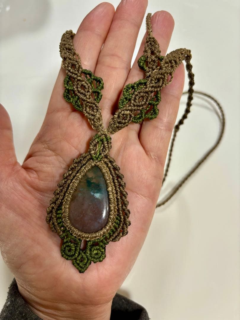 天然石 マクラメ編み ネックレス　3点まとめて