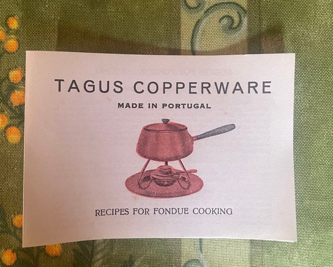 [美品] ポルトガル製　純銅　フォンデュ鍋セット　フォンデュポット