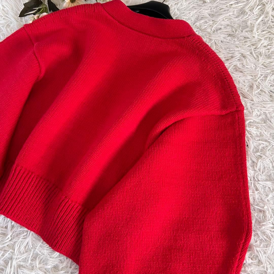 nagonstans ボリューム スリーブ ショート カーディガン