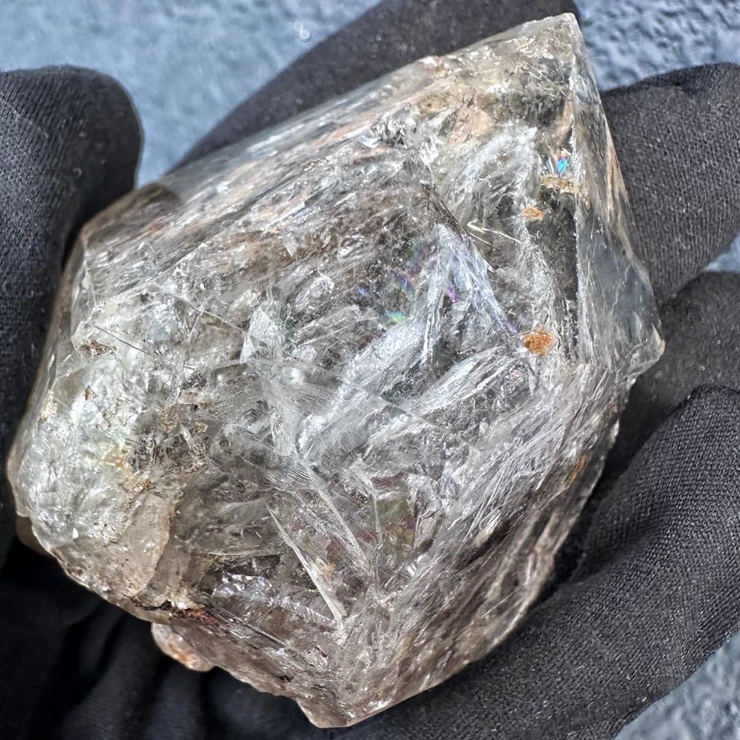 超高波動☆エネルギーの浄化❗️ハーキマー水晶レインボー☆パワーストーンA1527