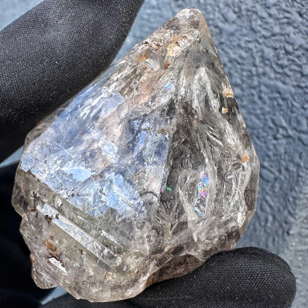 超高波動☆エネルギーの浄化❗️ハーキマー水晶レインボー☆パワーストーンA1527