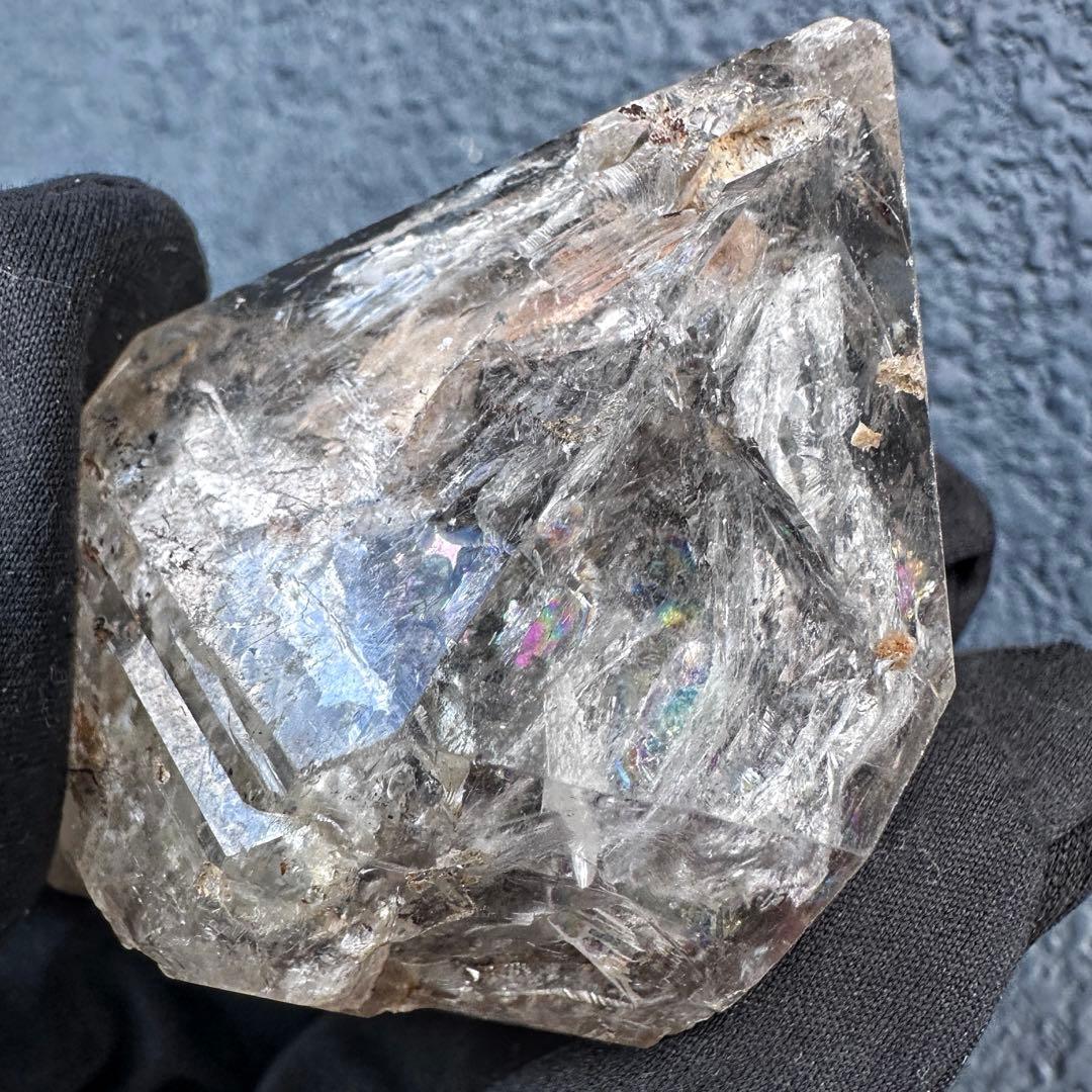 超高波動☆エネルギーの浄化❗️ハーキマー水晶レインボー☆パワーストーンA1527