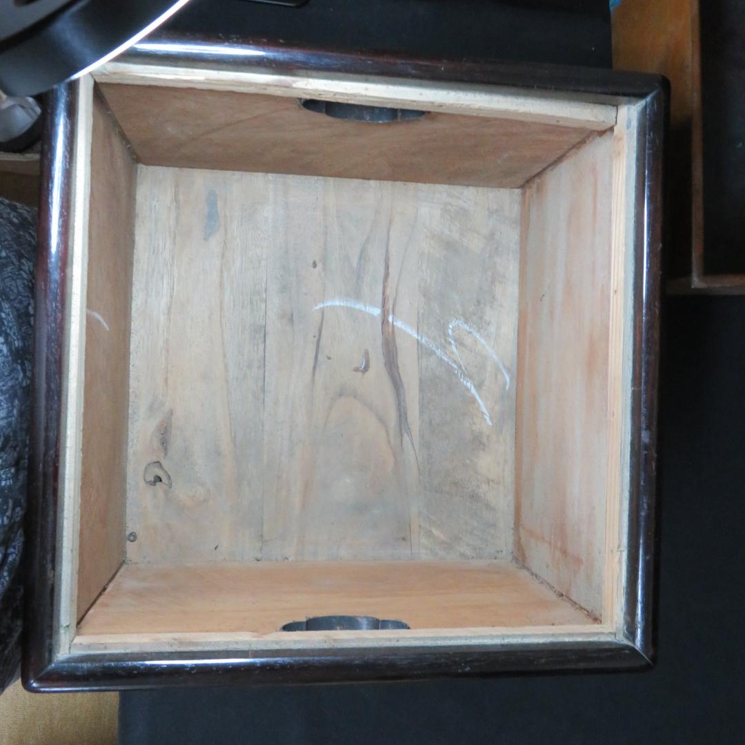 角火鉢 欅 けやき 銅 銅取っ手 茶道具 手あぶり