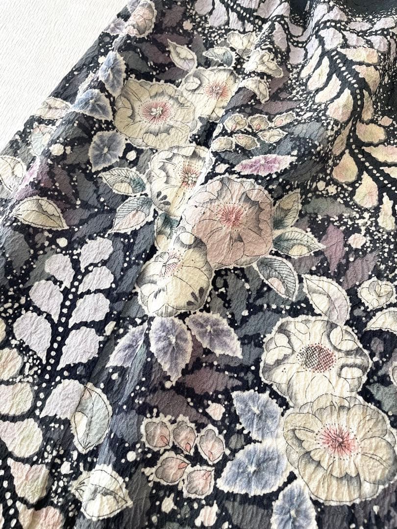 【裄長トールサイズ】幻想的な 辻が花 訪問着◇正絹 染め分け