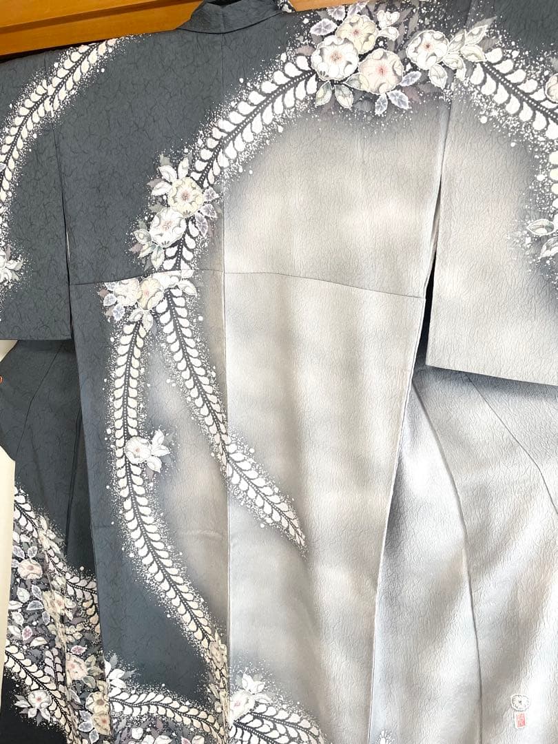 【裄長トールサイズ】幻想的な 辻が花 訪問着◇正絹 染め分け