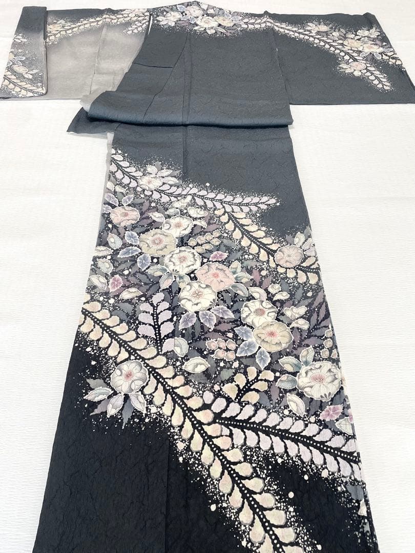 【裄長トールサイズ】幻想的な 辻が花 訪問着◇正絹 染め分け