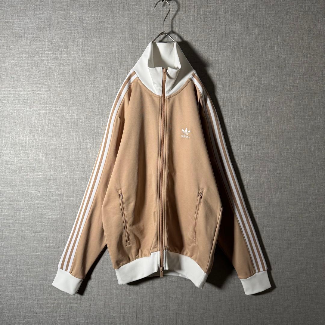 好配色★adidas トラックジャケット ベッケンバウアー 刺繍 ベージュ L