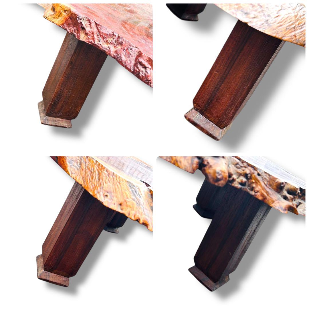 【超特価品】特大 高級 花梨 座卓 一枚板 天然木 ローテーブル 古民家