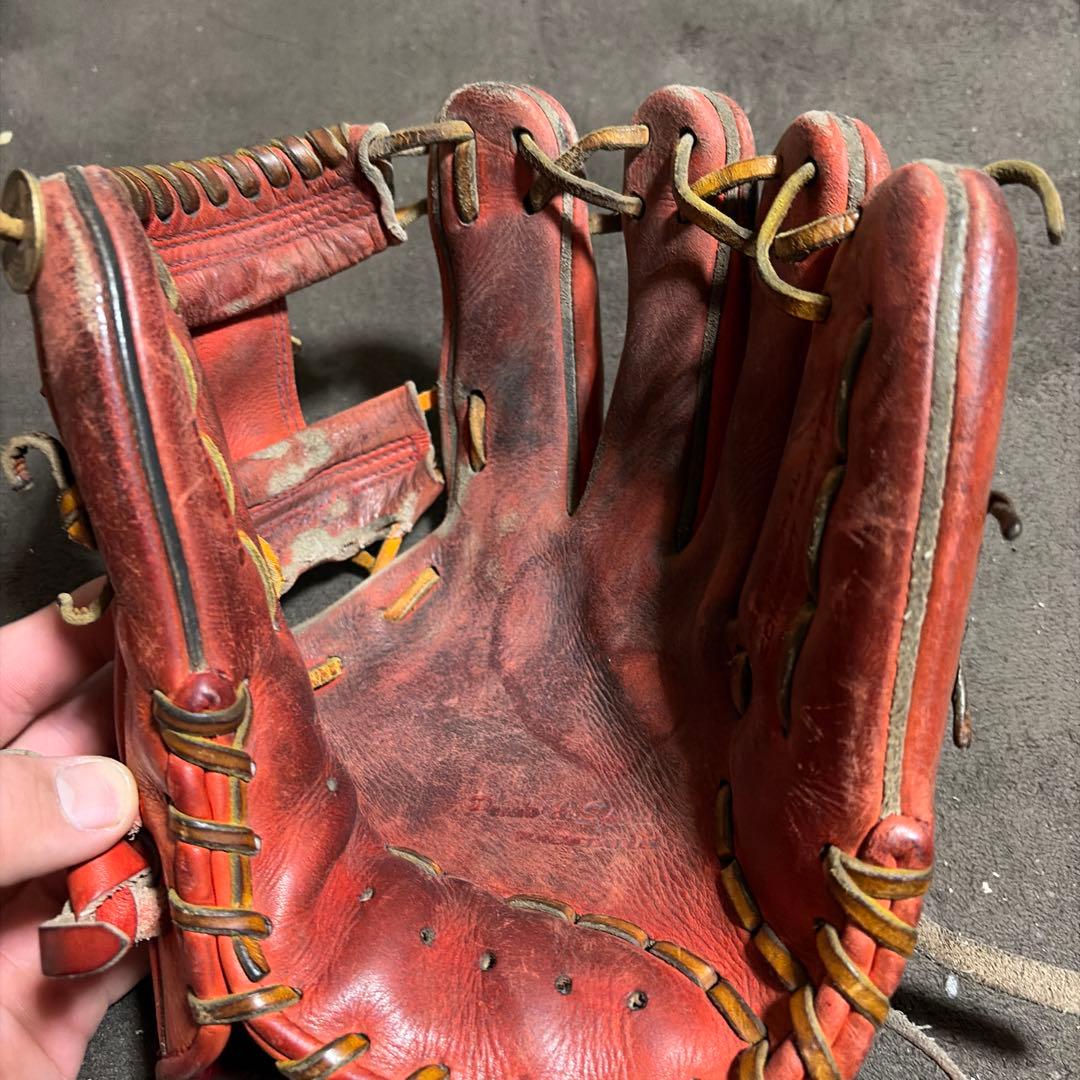 ZETT 硬式野球グローブ 赤