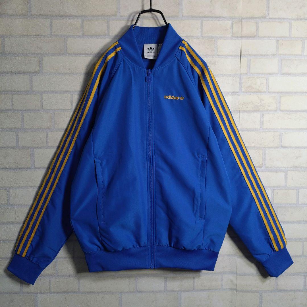 アディダス★美品 SST スーパースター セットアップ ジャージ 上下 青 L