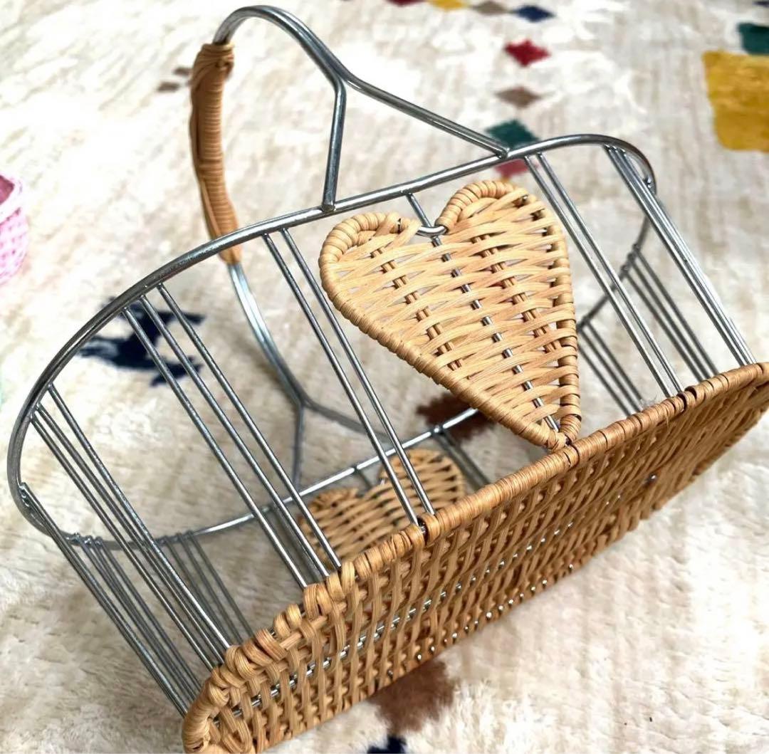 幸せ ハート ワイヤー バスケット 2カラー ミニハート型 バスケット 計13個