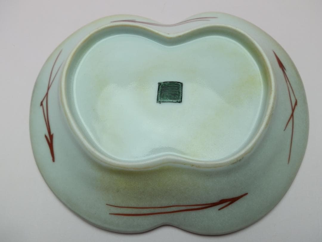 時代物 角福 朝顔紋 変形皿 5客 TN 107 70816