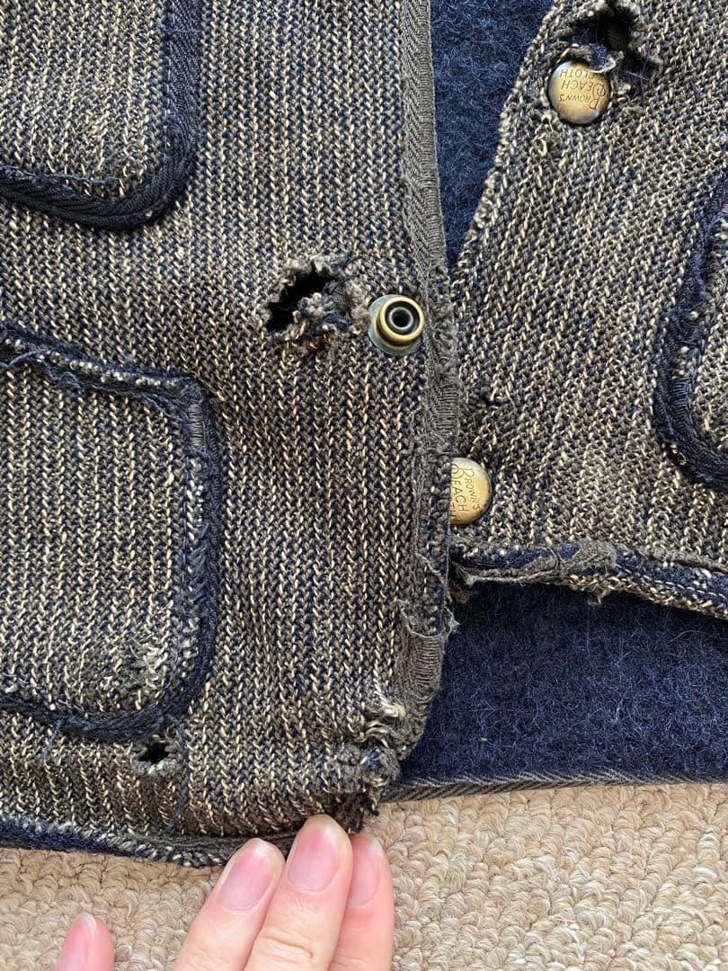 SPECIAL 44インチ！40s brown's beach vest