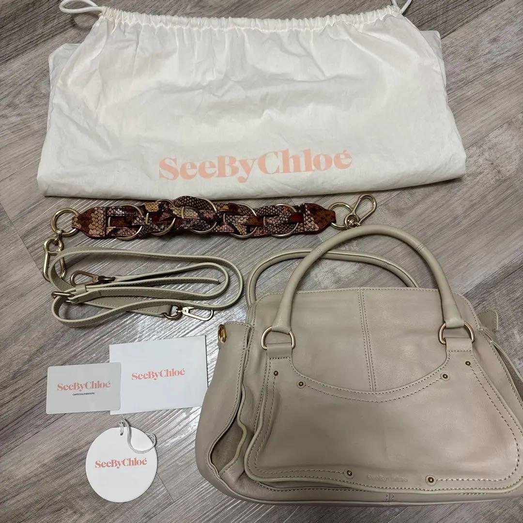 See By Chloé 2WAYショルダーバック ベージュ