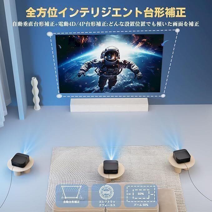 Android TV 14.0搭載・Netflix公式ライセンス プロジェクター