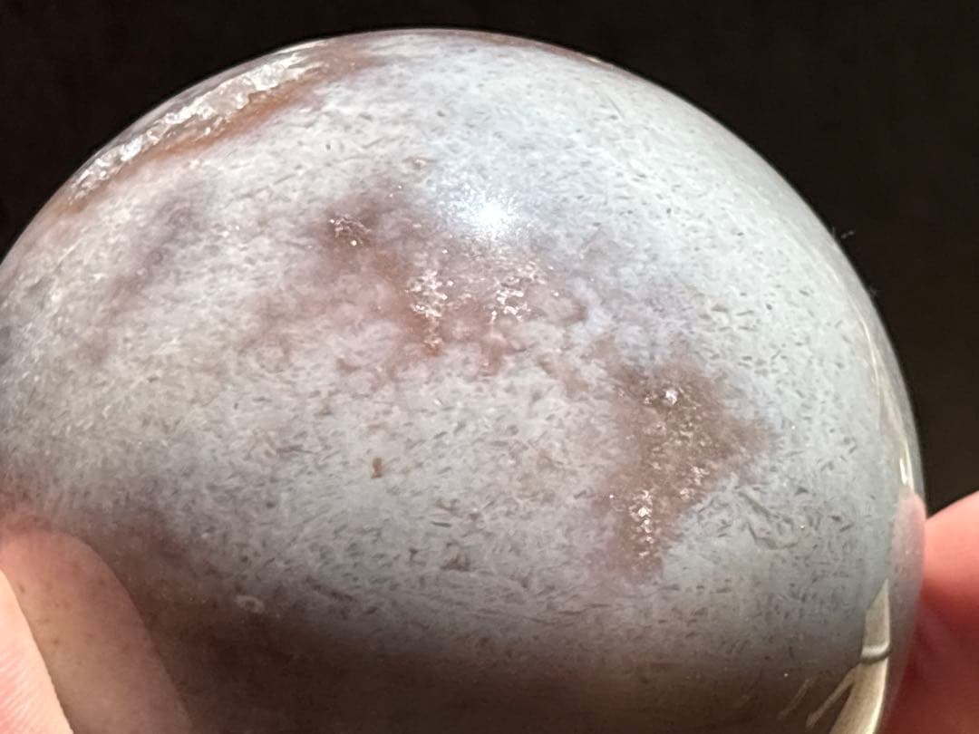 《高品質＊虹入りピンクアメジスト＆桜瑪瑙スフィア》