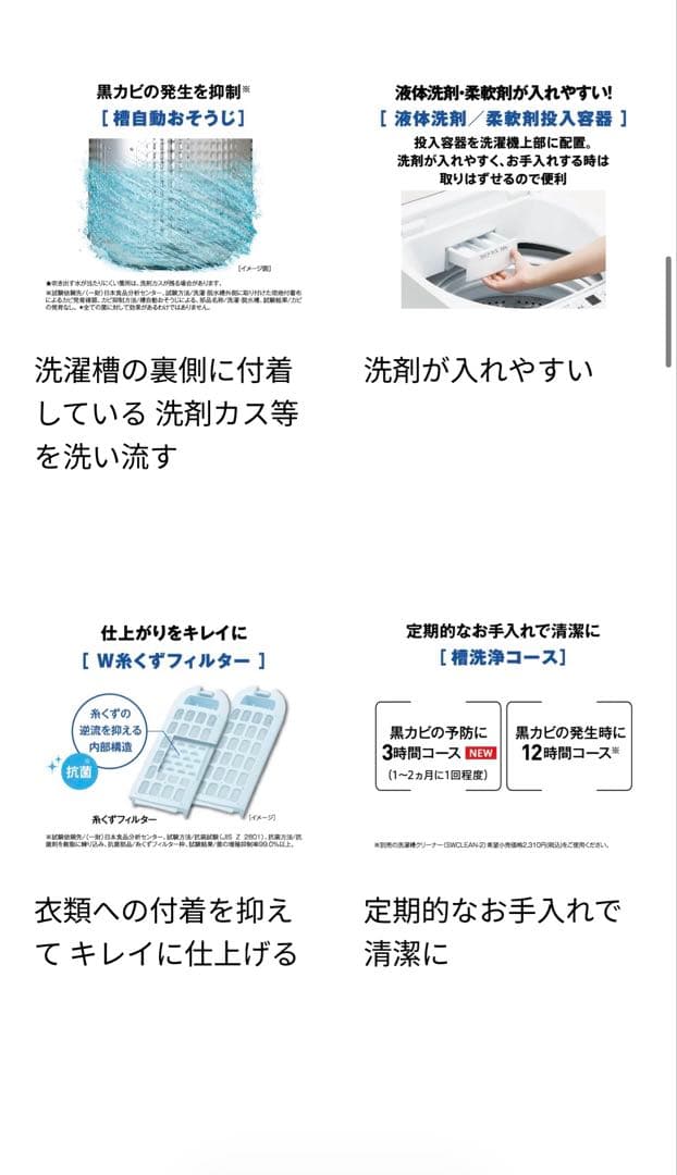 全自動洗濯機　AQUA AQW-P7P 7kg 2024年製