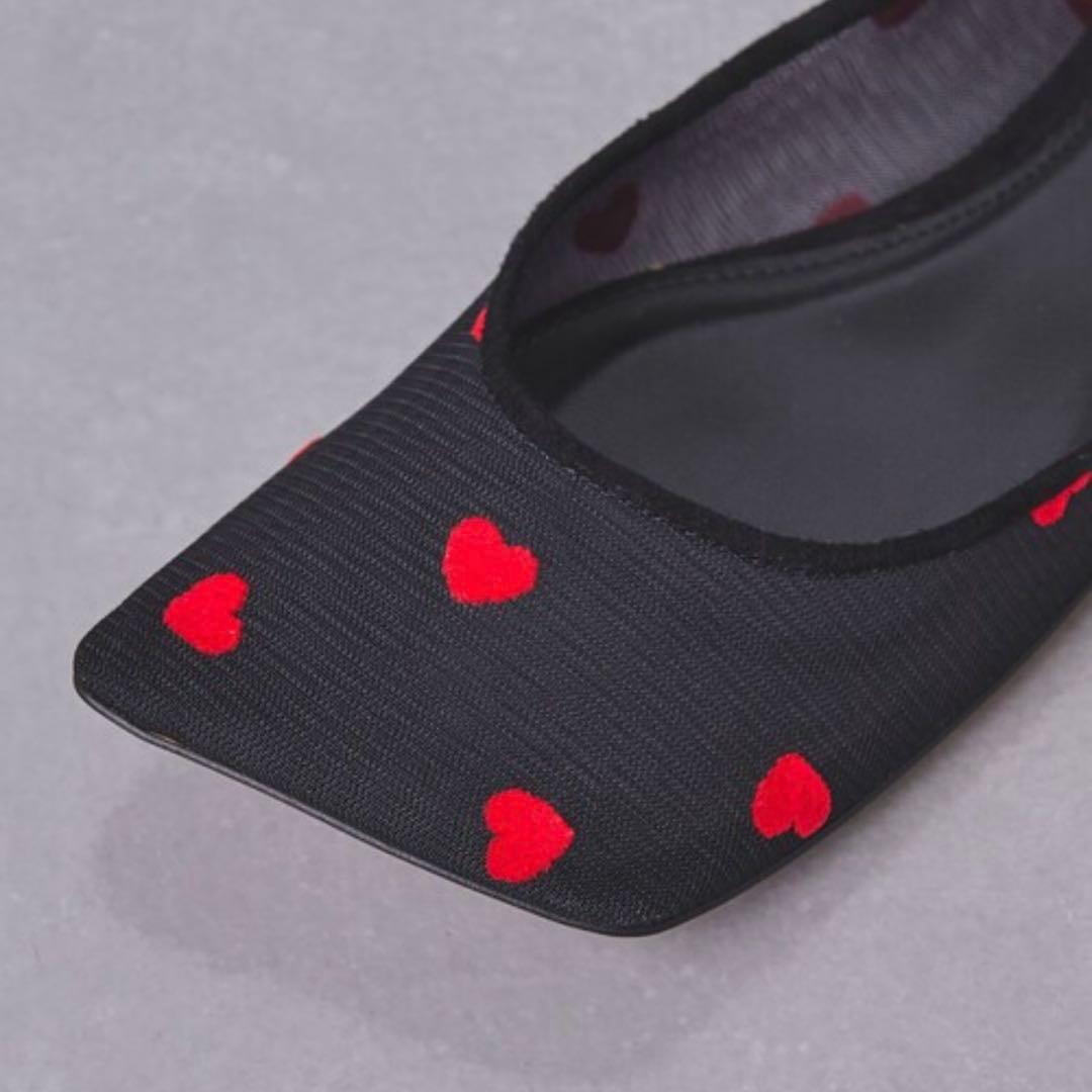 大幅お値下げ　美品　PIPPICHIC ハート　フラット　バレエシューズ　36