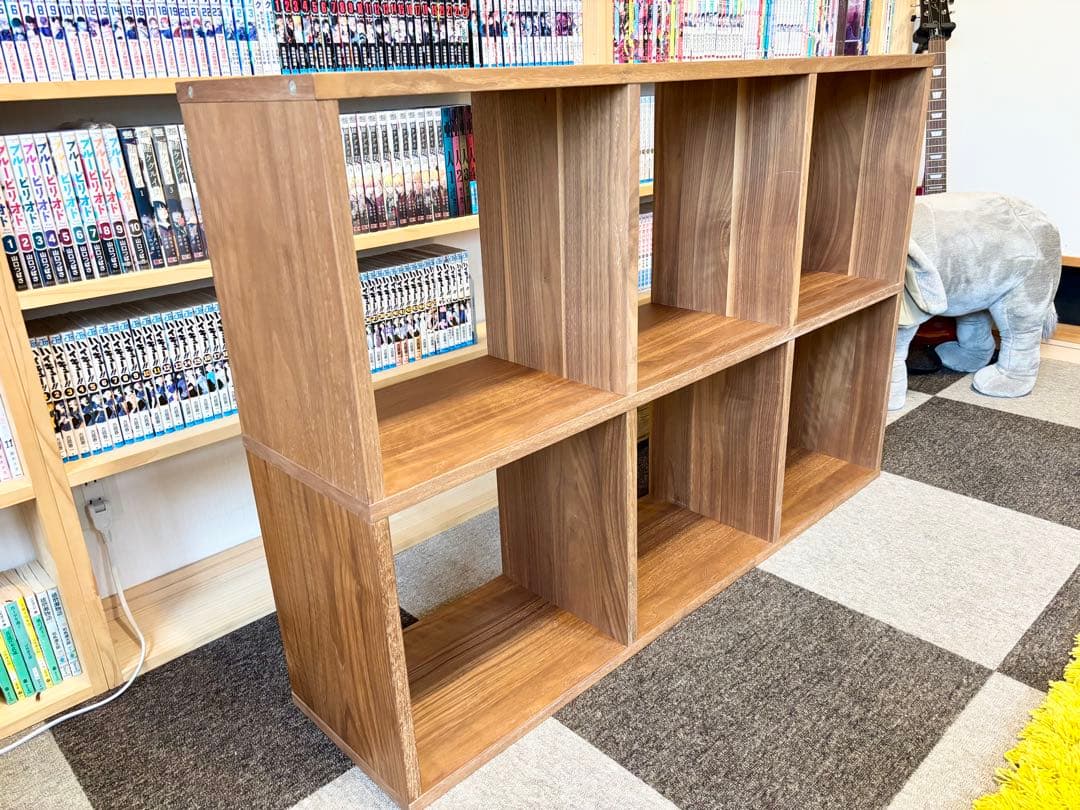 MUJI無印良品　スタッキングシェルフ3段×2列　ウォールナット材