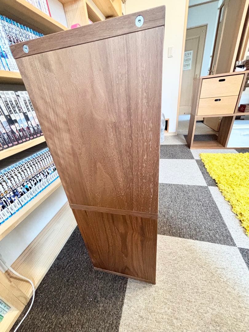 MUJI無印良品　スタッキングシェルフ3段×2列　ウォールナット材