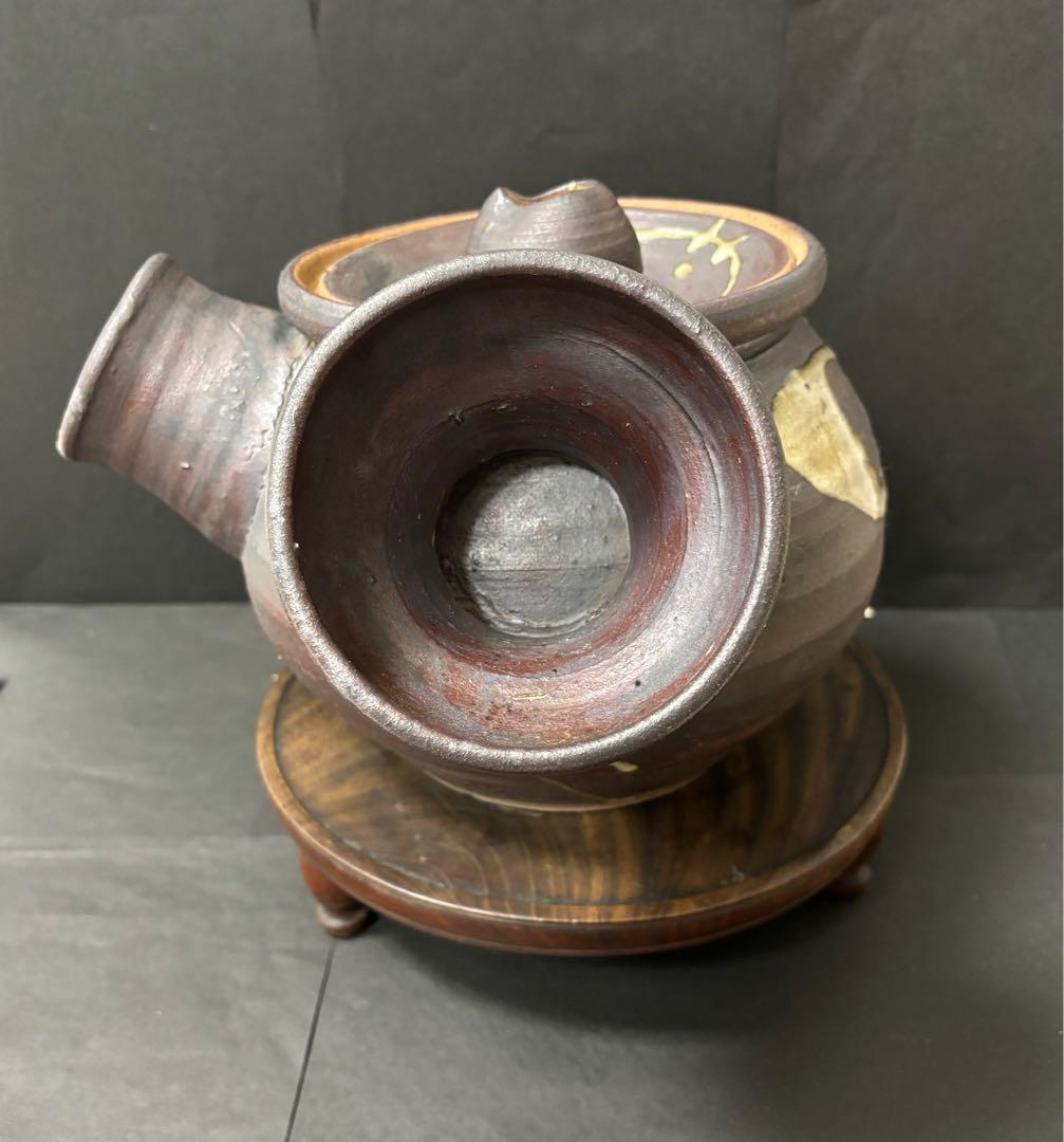 【昭和レトロ】骨董品　信楽焼？　品格があるインテリア置物　巨大な急須