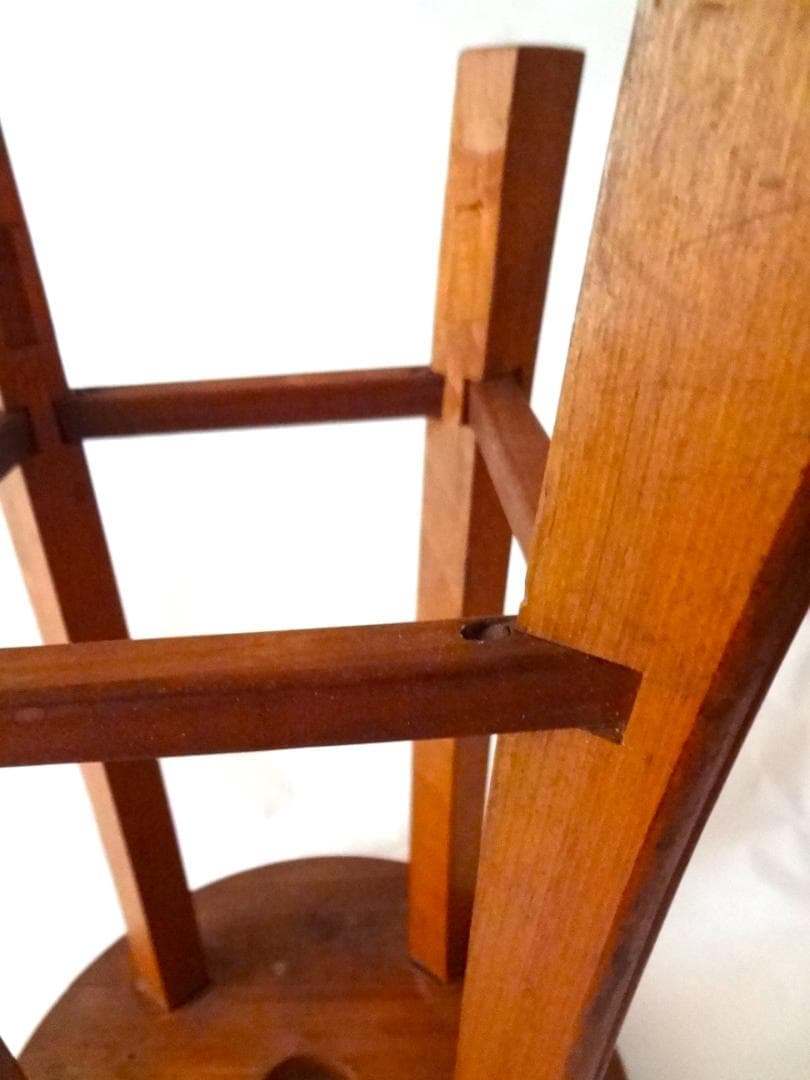 アンティーク　椅子　組紐台　木製品　天然素材　ヴィンテージ　古道具　昭和レトロ