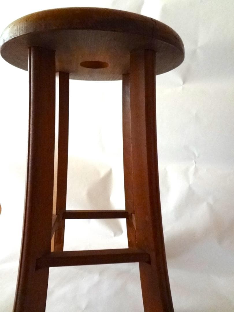 アンティーク　椅子　組紐台　木製品　天然素材　ヴィンテージ　古道具　昭和レトロ