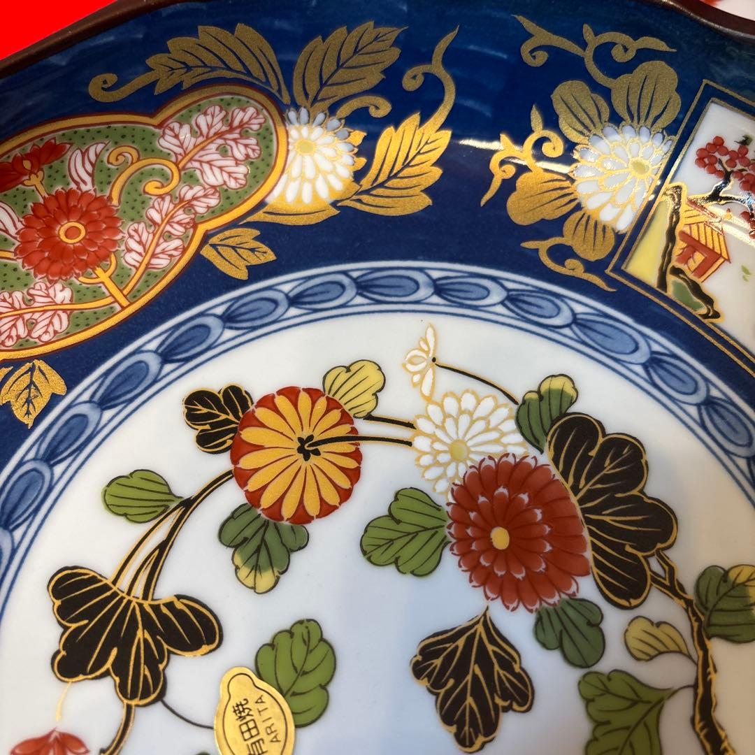 有田焼 仁祥窯 献上古伊万里・八角大皿 大鉢・八角取り皿5枚 計7点セット