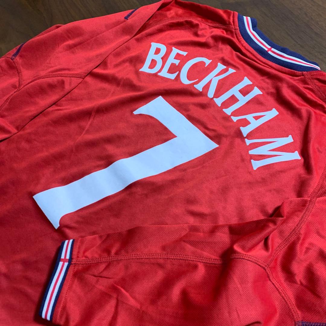 正規品イングランド アウェイ長袖 2002アルゼンチン戦 No.7 ベッカム
