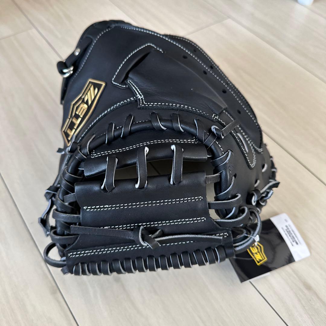 【新品未使用】ZETT 硬式用キャッチャーミット黒ブラック