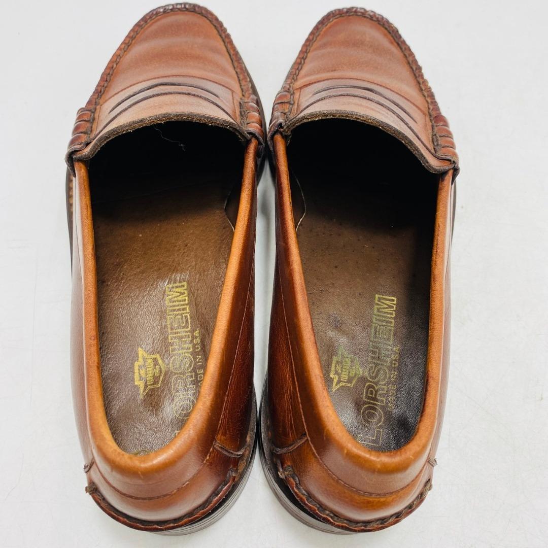 FLORSHEIM ローファー レザー シボ革 7 ブラウン メンズ